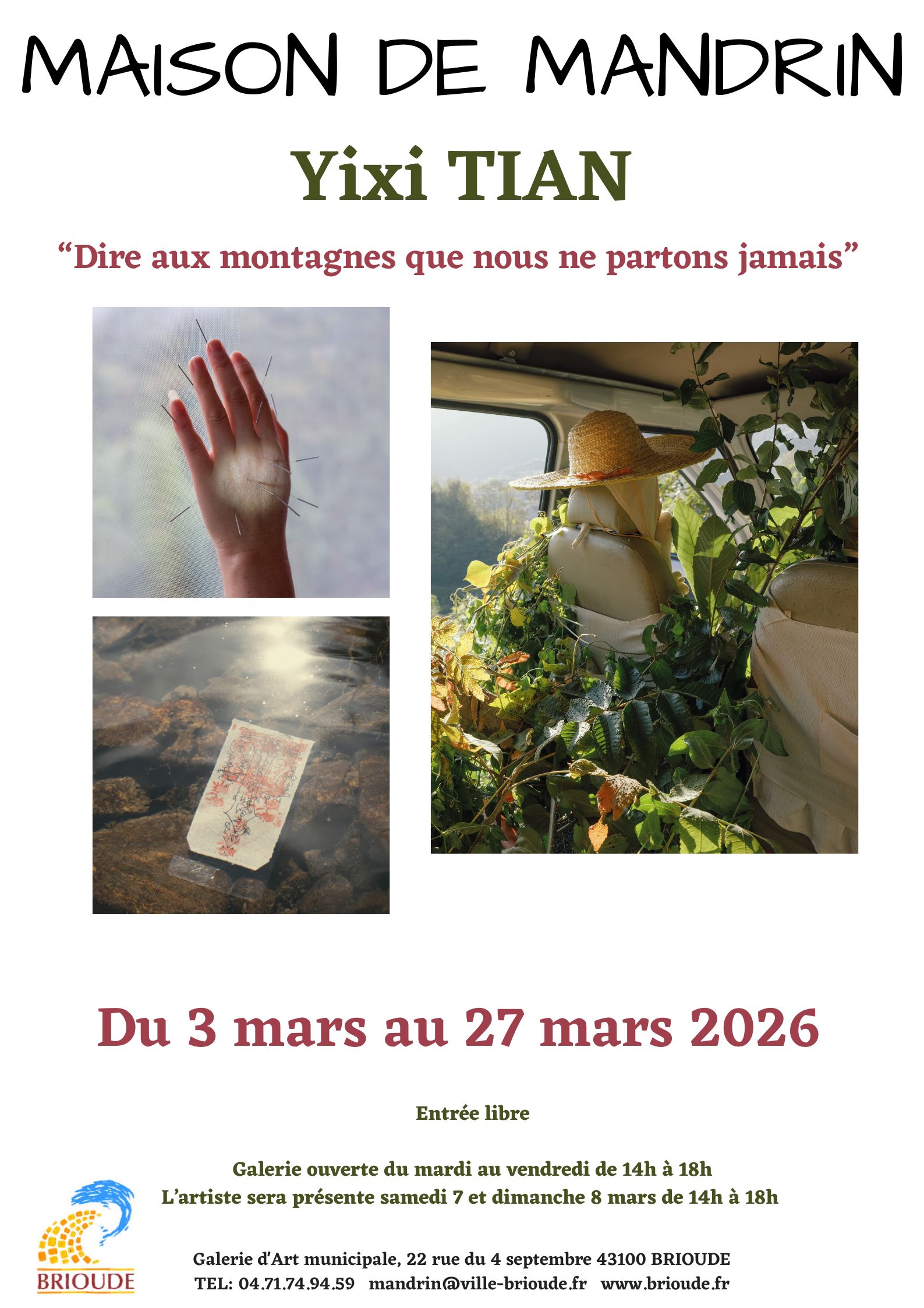 Yixi Tian &agrave; la Maison de Mandrin