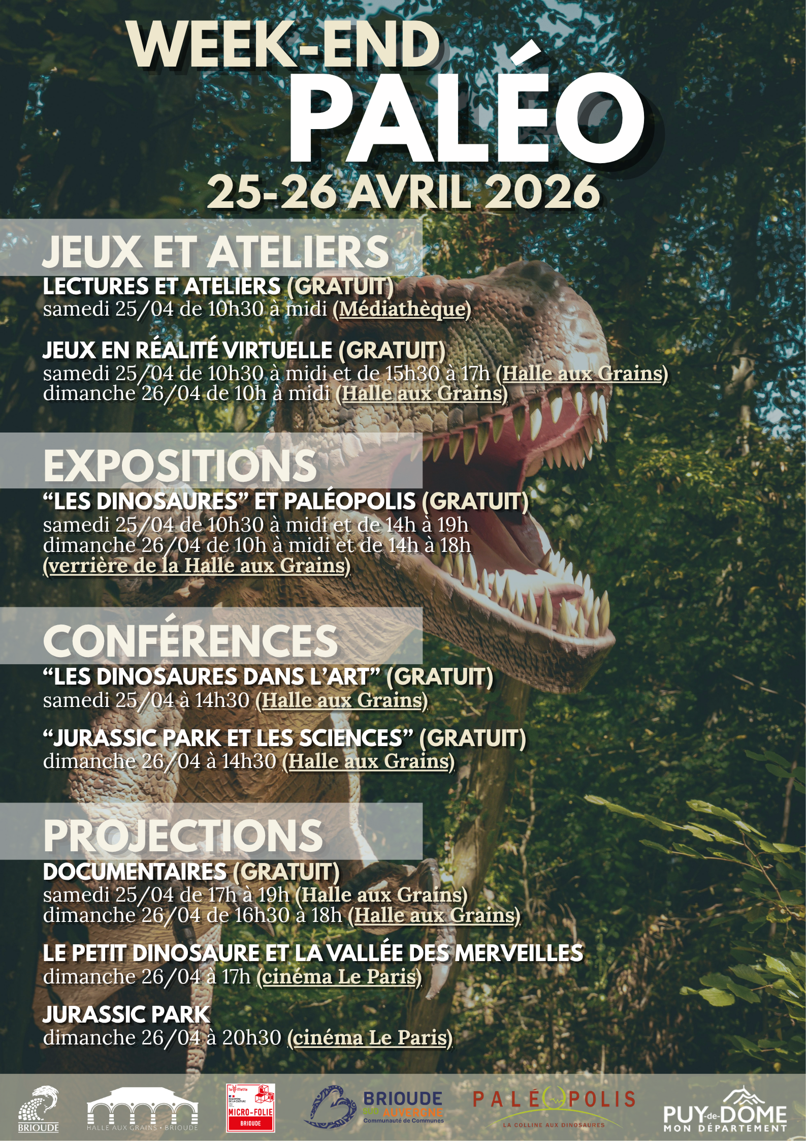 Un week-end au temps des dinosaures &agrave; Brioude