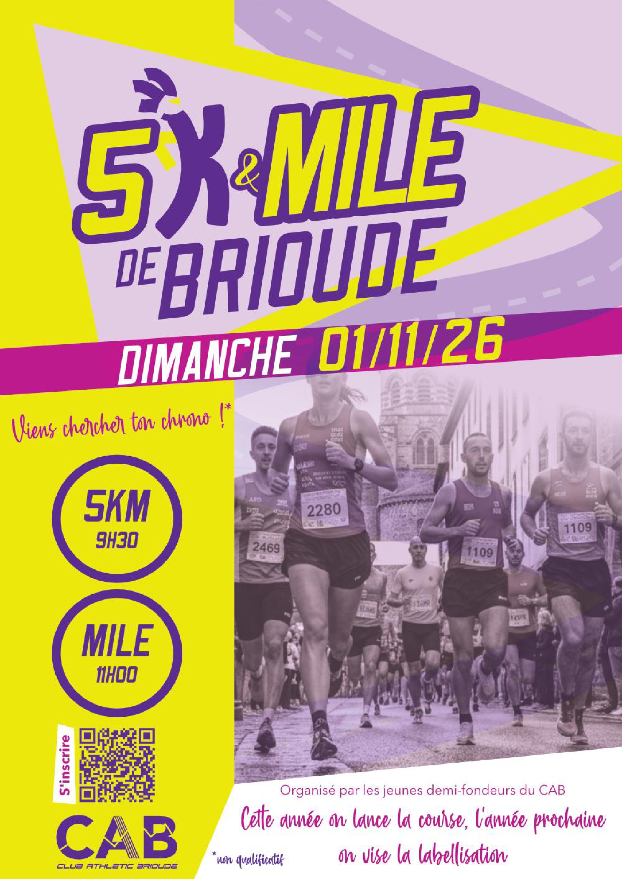 5 km et Mile de Brioude : rendez-vous le 1er novembre !