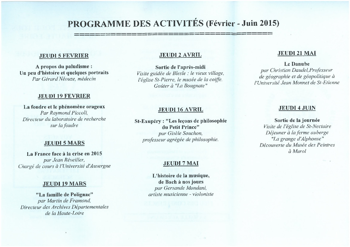 CONF&Eacute;RENCE : "LA FAMILLE DE POLIGNAC"