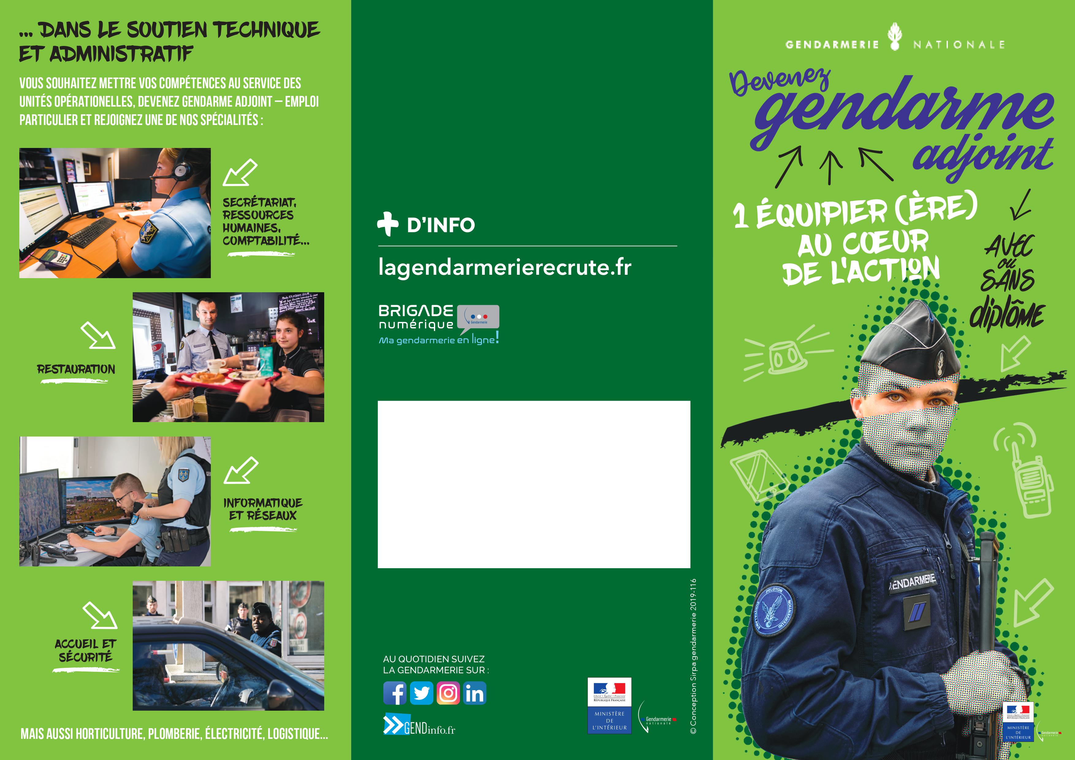 LA GENDARMERIE NATIONALE RECRUTE